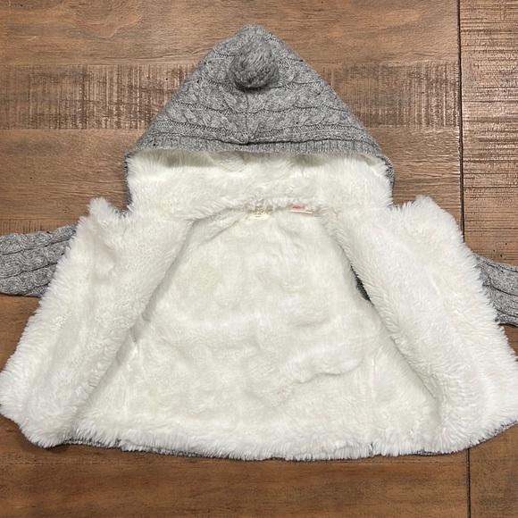 MANGO Baby knitted cardigan w/faux fur lining - Picture 2 of 6